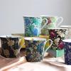 Europeisk Retro Mörkgrön Morrismugg - Benporslin Keramisk Te- och Kaffekopp