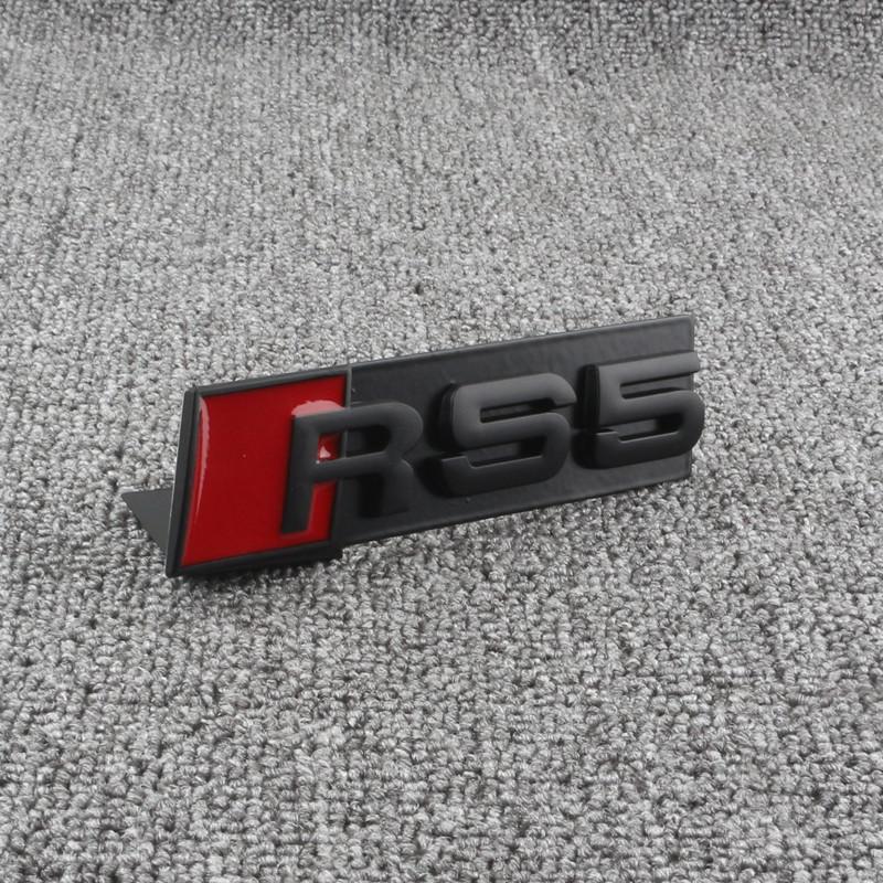 Car Honeycomb Grille Emblem Sticker Car Displacement Badge For 22 A3 A4 A6 Q5 A5 A1 Q3 Q7 A7 TT Q2 SQ5 RSQ3 RSQ8 S3 S4 RS5 RS6
