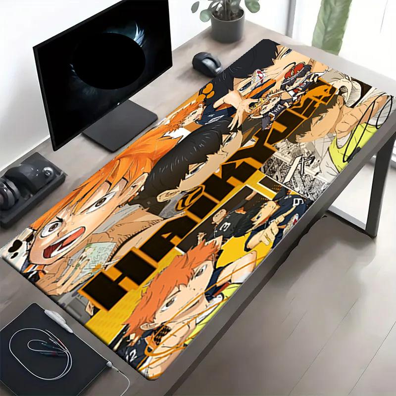 Haikyu Print Mouse Pad, Anti‑Slip Desktop keyboard Mat, for PC Laptop Gaming Working Daily Use, Cool Festival Surprise Gift