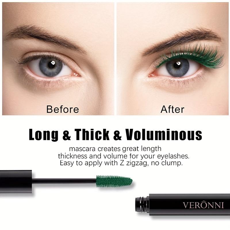 Waterproof Mascara Long-Lasting Smudge-Proof Curling Formula for All Skin Types