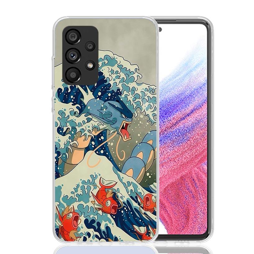 Japanese Style Wave Art Case Phone Cover for Samsung Galaxy A17 A16 A15 A14 A13 A56 A55 A54 A53 A36 A35 A34 A33 A26 A25 A24 A23