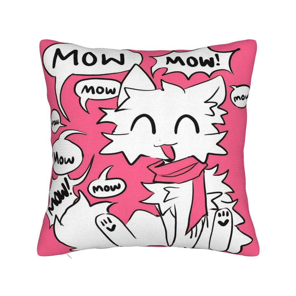 Boykisser Square Pillow Case Cat Cushion Cover Custom Zippered Decor Pillowcase for Car 18"