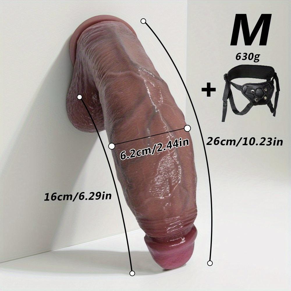 Realistic Giant Flexible Wearable Dildo – 11.41" Dual-Density Silicone with Suction Cup & Harness Use, Lifelike Penis for G-Spot, Clitoral & Anal Play
