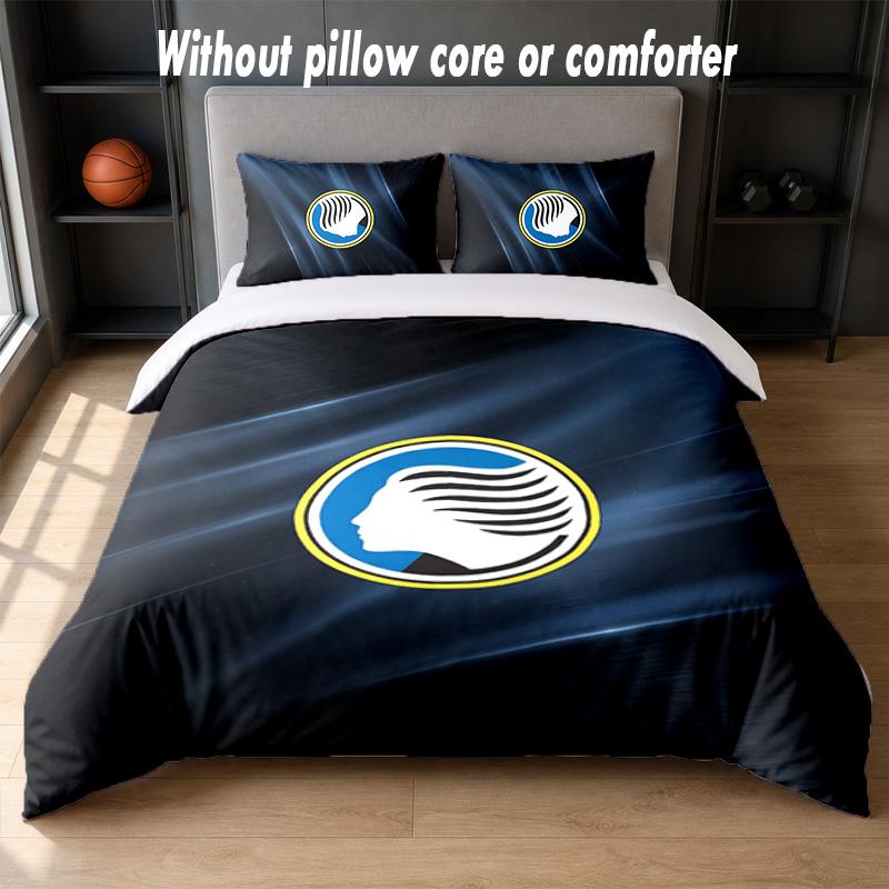 Atalanta FC Design Bed Bedding Set 1 Duvet Cover + 2 Pillowcases Soft Breathable Household Bed Linens