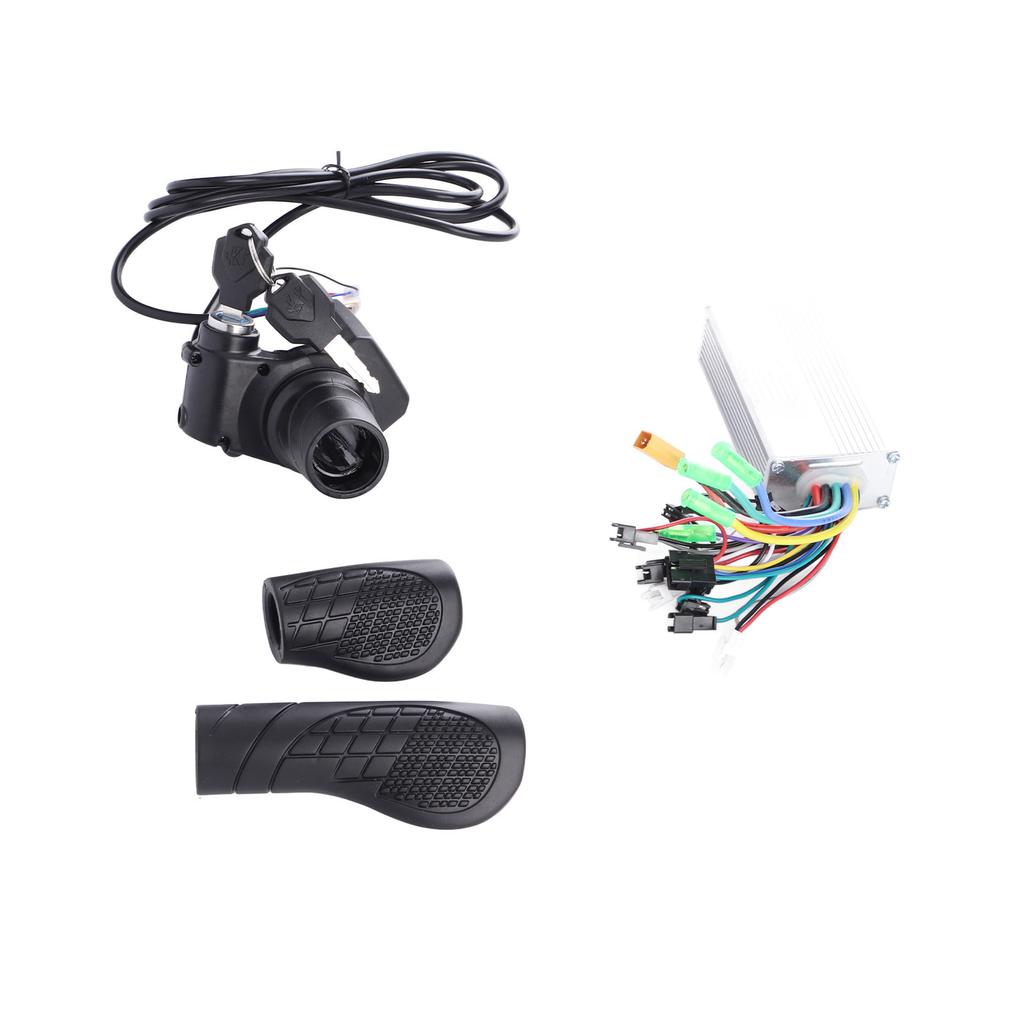 36V 48V 500W 28A Sine Wave 3 Mode Brushless Controller 805 Half Twist Throttle Grip with Panel for Cycling