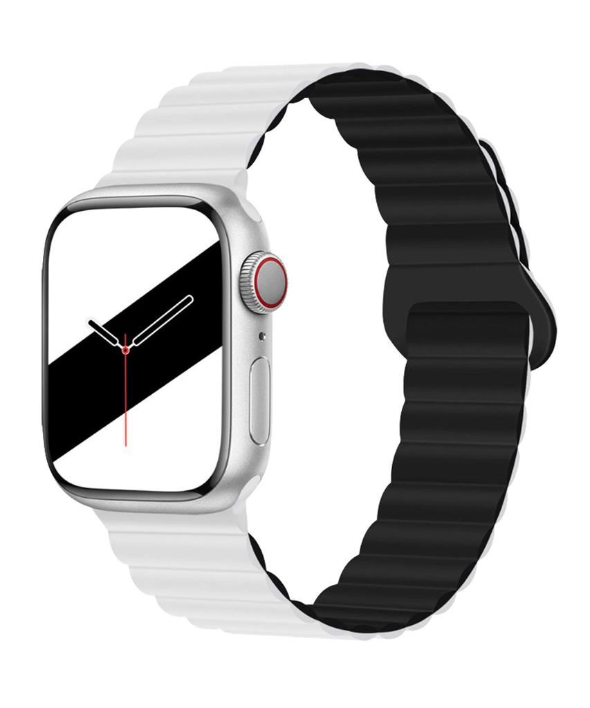 Dijiji Apple Watch Alle Modelle 9/8/7/6/5/4/Se/Ultra Silikon Gliederband Magnetisches Armband Riemen 38/40/41/42/44/45/49mm
