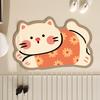 Cartoon Chubby Cat Shaped Doormat Soft Diatom Mud Non-Slip Bathroom Rug Absorbent Entryway Mat for Home Decor