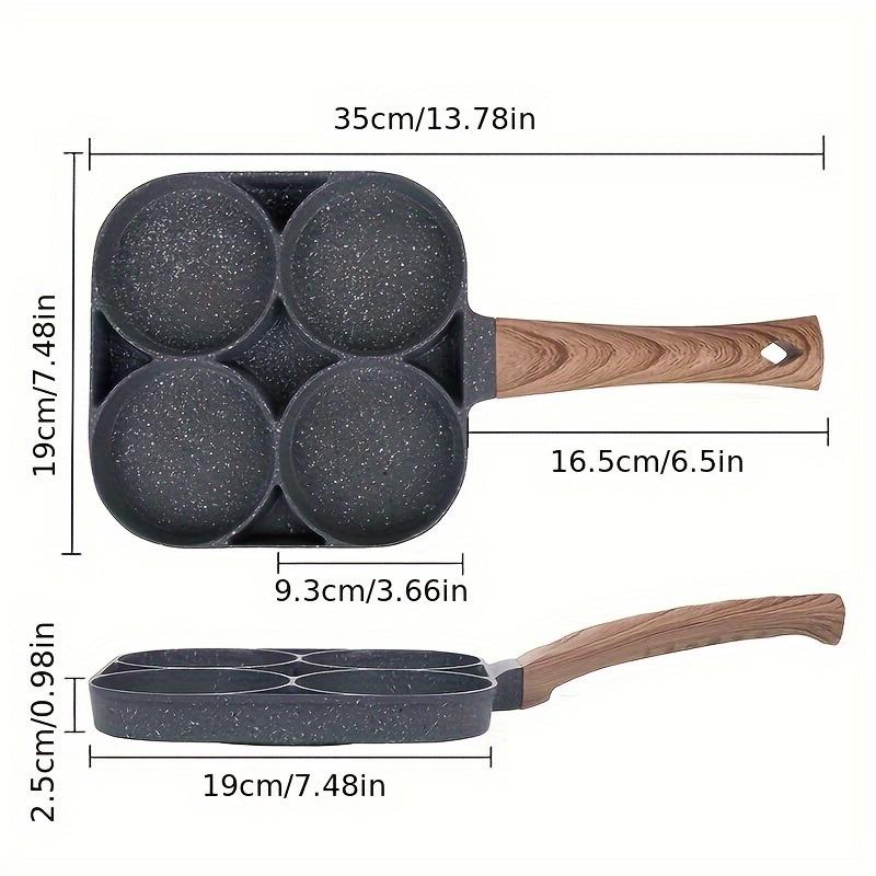 4 Egg Frying Pan, Pancake Omelette Pan,Cooker Pans 4-Cups Non-stick Cookware Divided Egg Cooker,Burger Pan For Breakfast