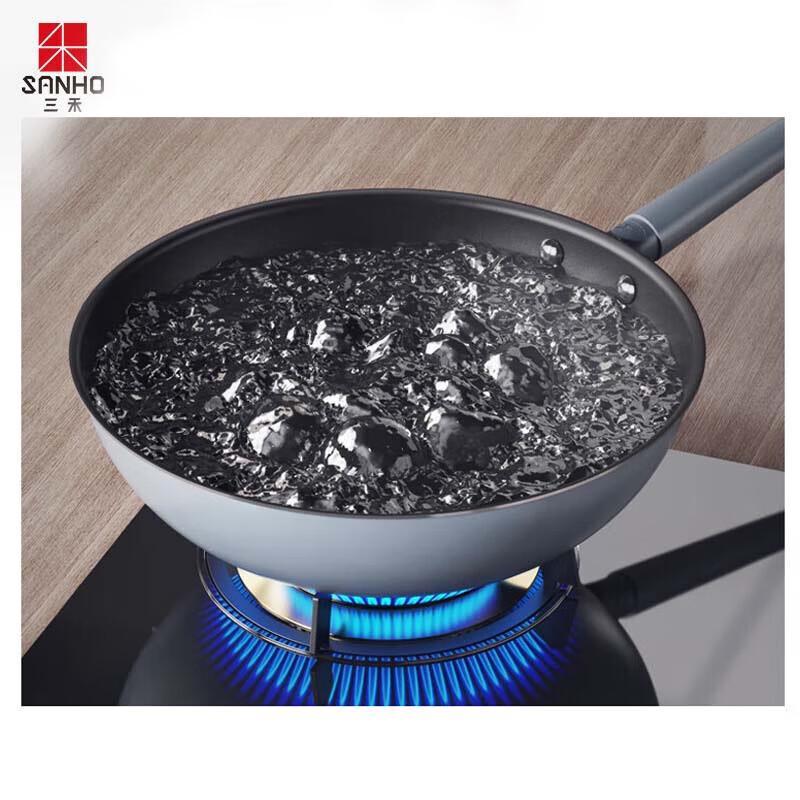 Sanhe 32cm Uncoated Stainless Steel Wok