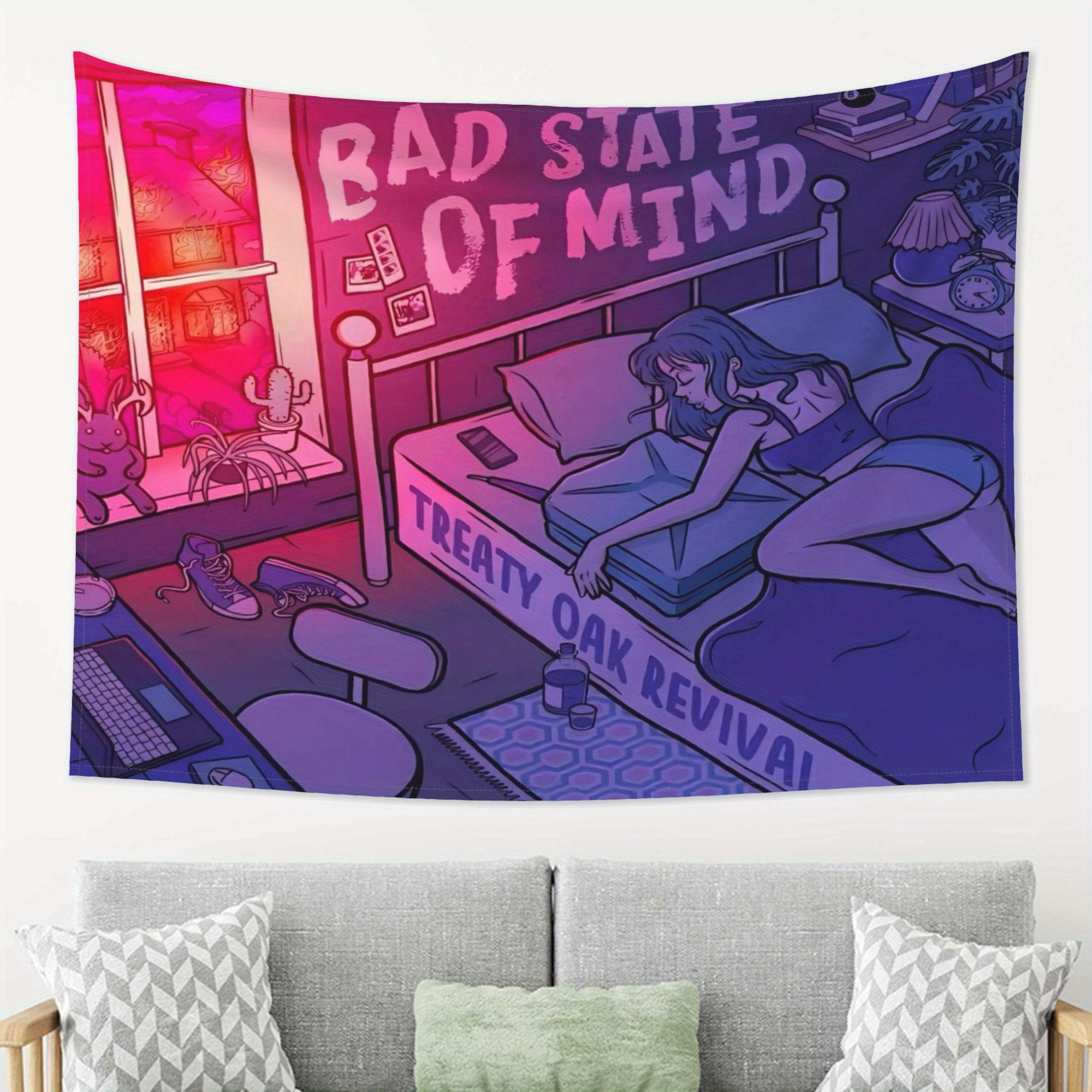 

VIKAMA Immersive Emotional Statement Tapestry Lazy InstagramStyle Living Room Sofa Backdrop Wall Room Decor 74x94cm(29x37in)