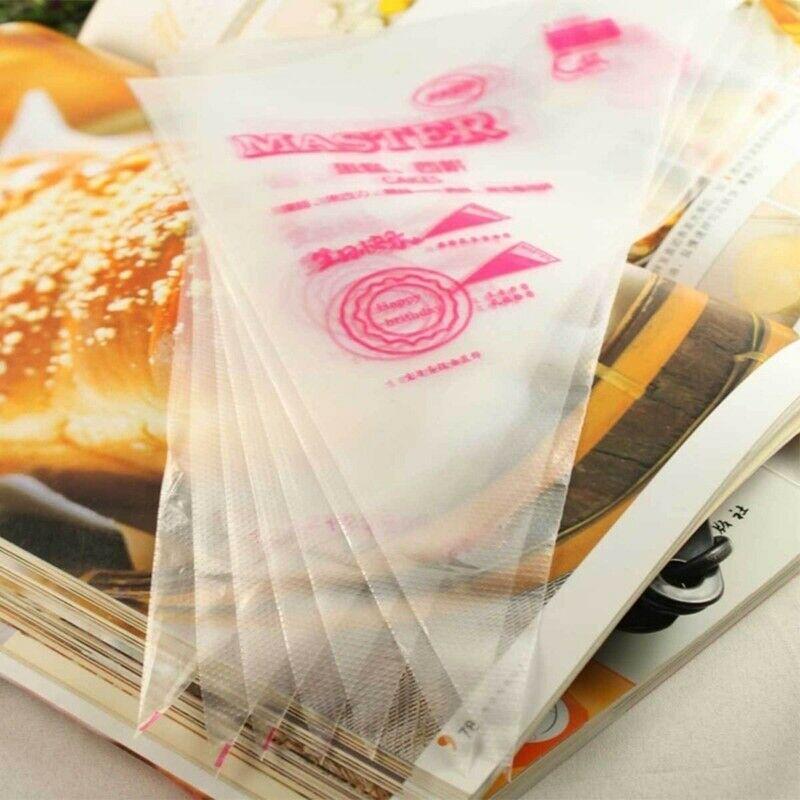 100Pcs Disposable Icing Piping Bag Fondant Cream Squeeze Pastry Bags Cake