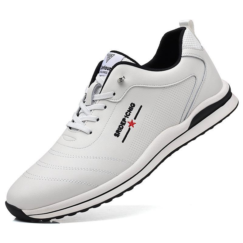 Men's Dad Shoes Cowhide Surface Comfortable Breathable Outdoor Sports Shoes Running Shoes Sports