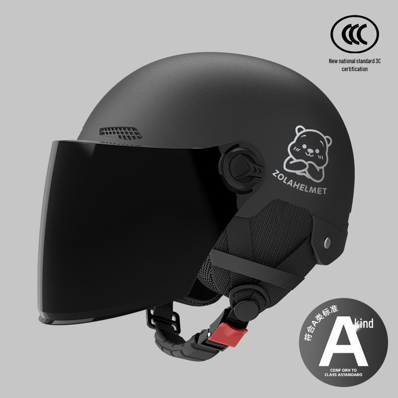 Women's Lightweight Ventilated Electric Scooter Helmet with Sun & Ear Protection - All-Season 3C Certified Half Helmet