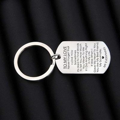Wife Wedding Girlfriend Lover Gifts Boyfriend Keychain Key Ring Valentines Day TO MY LOVE