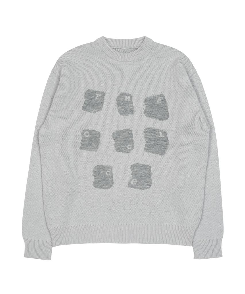 THE COLDEST MOMENT Tcm Typing Logo Knit (Grey)