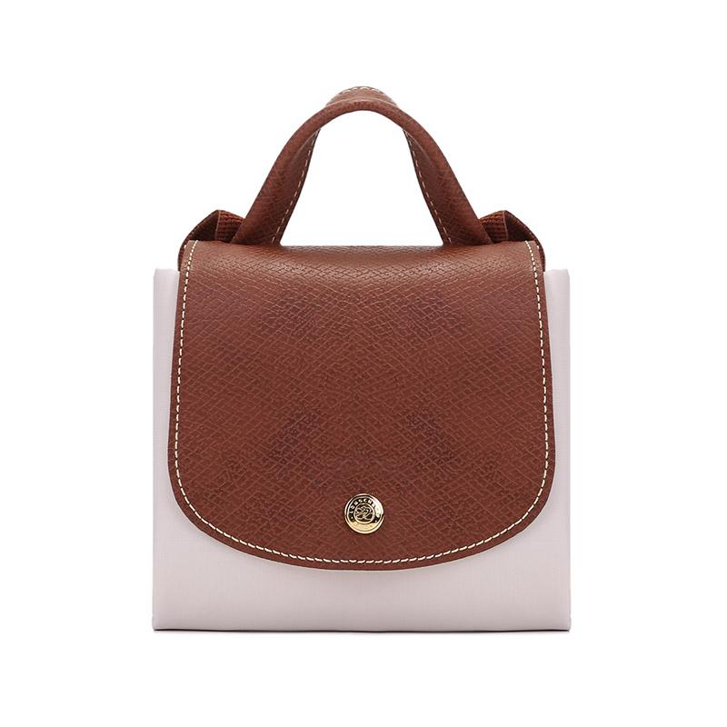 Longchamp Le Pliage 26 Faltbarer Reißverschluss Leder Rucksack Damenrucksack Papierfarbe 1699089555
