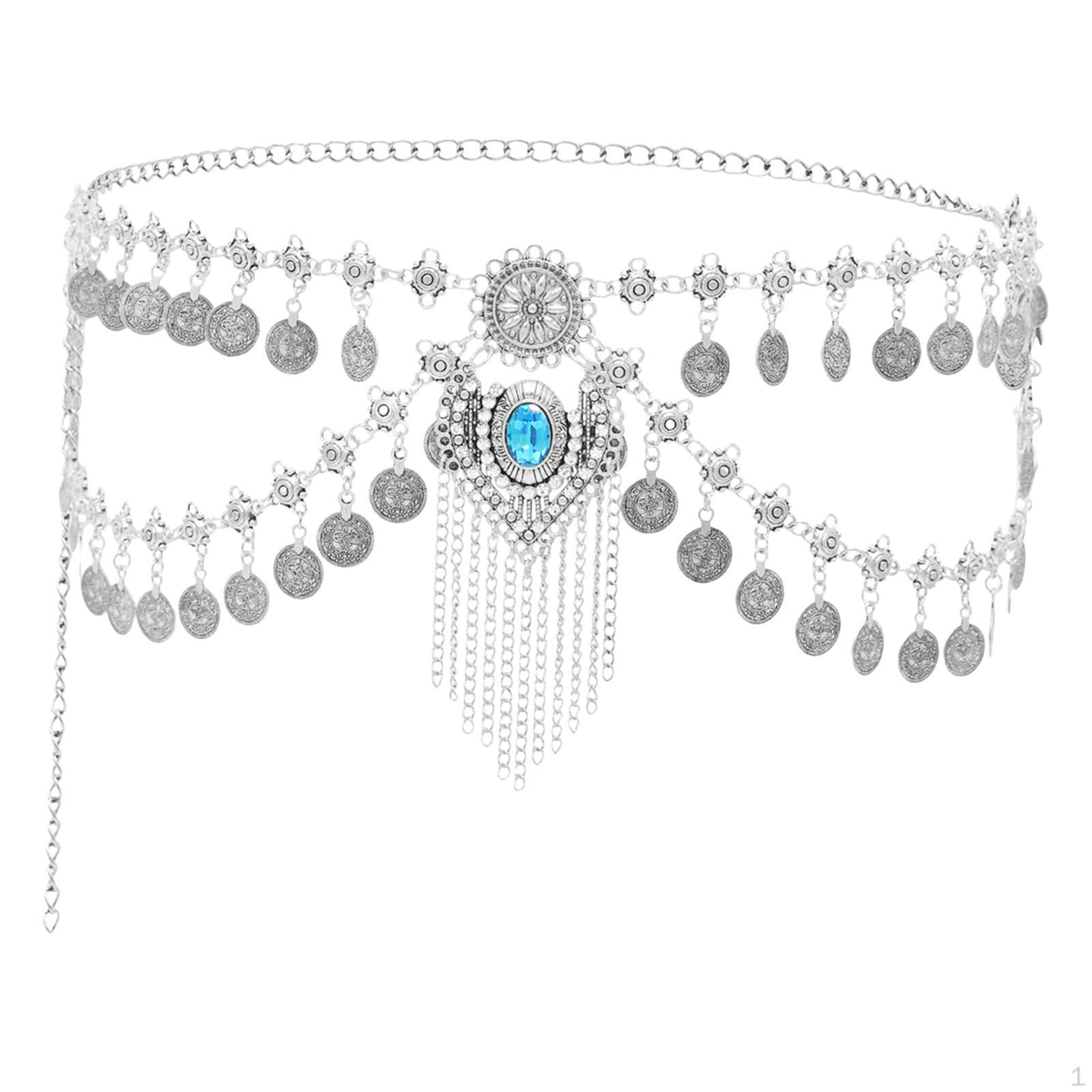

-operated Waist Chain for Belly Dancing, Women And Girls, A Multifunctional Elegant серебряный