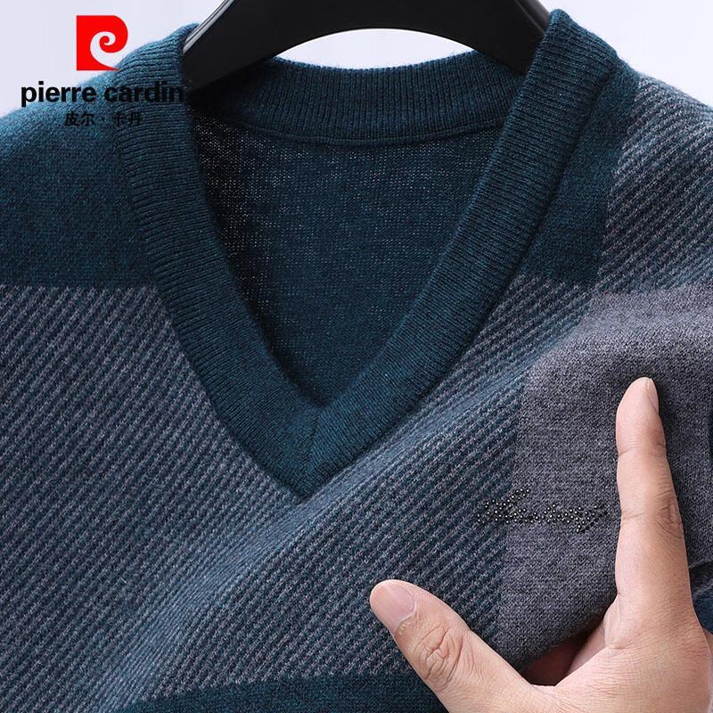 Pierre Cardin Men's 100% Wool V-Neck Sleeveless Sweater Vest