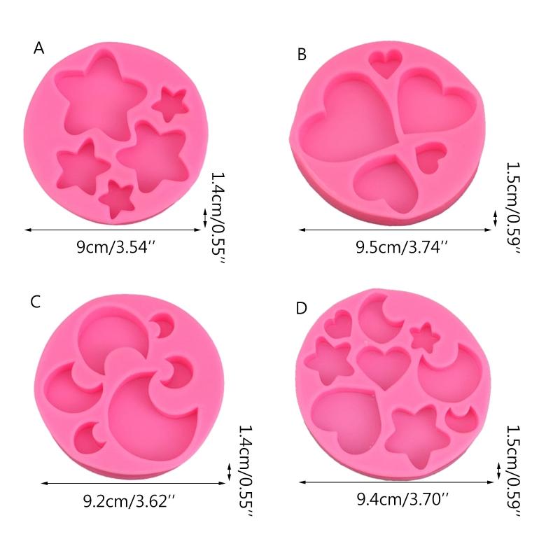 Ice Cube Craft Soap Candle Gumpaste Chocolate Dough Molds Heart Moon Star Shape Cake Cookies Mold Gift for Baking Lover