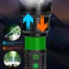 Portable Powerful LED Flashlight COB Side Lamp Long-range Aluminum Alloy Torch Type-C Rechargeable For Outdoor Hiking Fishing