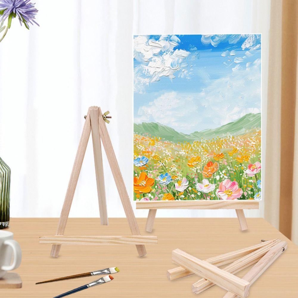 Triangle Shape Tabletop Easel Small Size Painting Display Holder New Wood Drawing Easel  Painting