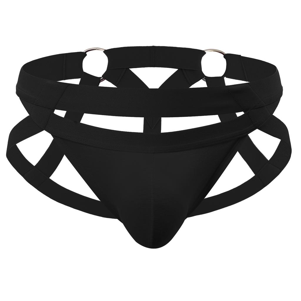 Men Sexy G String Thong Man Erotic Jock Strap Underwear Jockstrap Penis Pouch Tanga Bondage Harness Lingerie Hollow Underpants