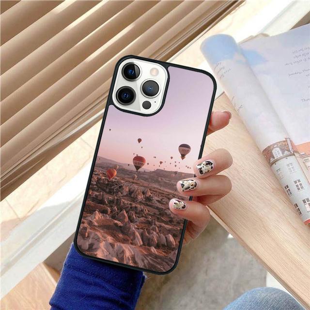 

Hot Air Balloon Art Phone Case Cover For iPhone 17 Air 15 16e 14 13 12 Pro Max 11 Pro Max Plus Coque Shell iPhone 16
