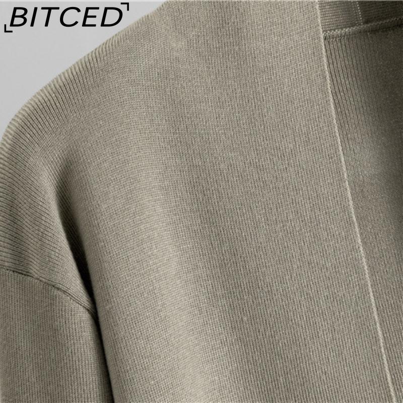 BITCED Spring and Autumn Laid-back Style Knitted Set, Sleeveless Vest, Sweater, Cardigan and Trousers, Three-piece Set