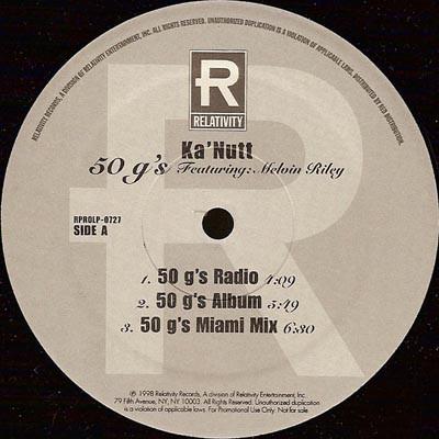 

12inch Record KANUTT 50 Gs RPROLP0727 RELATIVITY 1998 US Rap HipHopRB Used