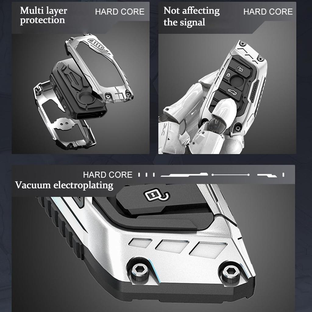 Key Fob Cover For BMW With Keychain, Key Fob Case Compatible With BMW 2 3 4 5 6 7 Series X1 X2 X3 X5 X6 Accessories (A Model-Black)