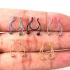 5 Stück Nasenscheidewandring Falscher Nasenring Clip Hufeisen-Creolen-Ring Körper Nicht-Piercing-Ring 5 Farben