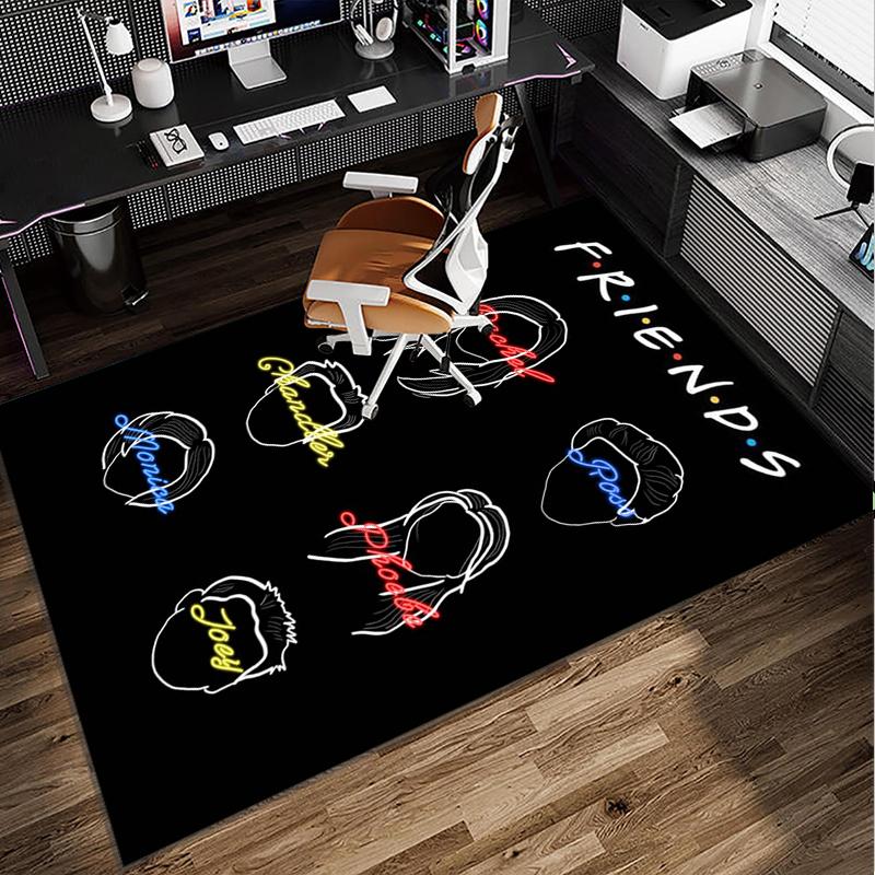 Friends Show Quotes Office Rug Chair Mat, Game Carpet, Suitable for Front Door, Bedroom, Living Room, Desk, Holiday Gift