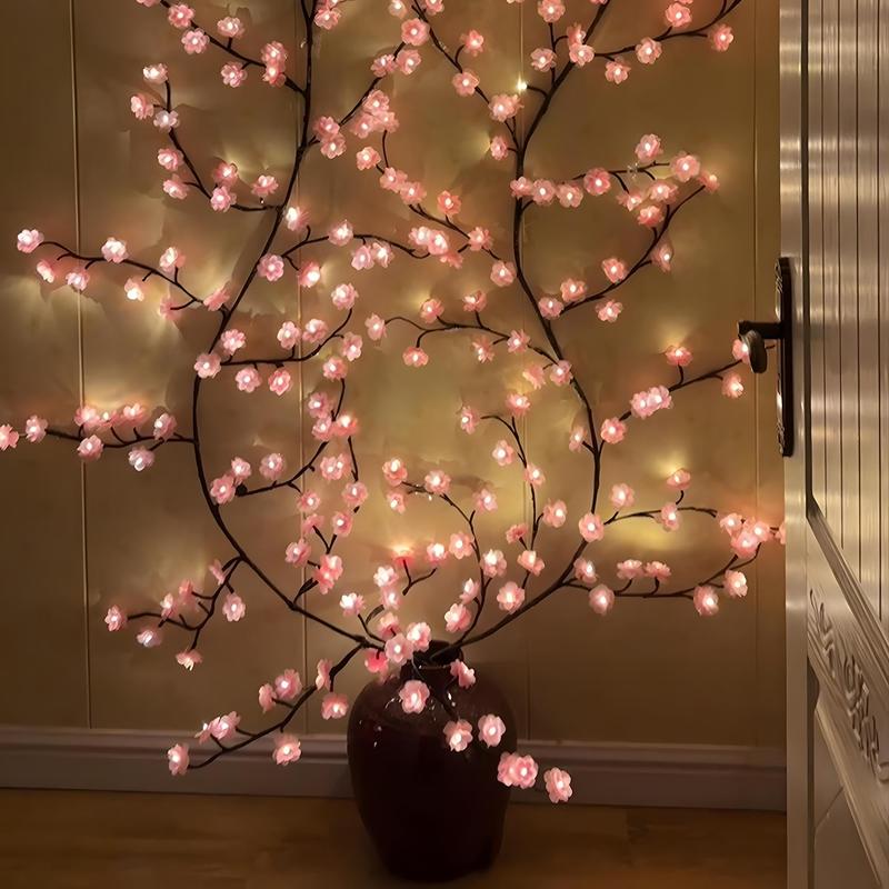 D5 96LEDs Cherry Blossom LED Lights USB Powered DIY 8 Modes Home Decor Lamp Party Wedding Christmas Festival Home Festive Decor