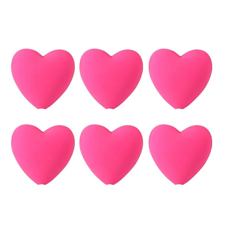 6pcs/set Knitting Needle Point Protectors Point Needle Stoppers Heart Shaped Stitches Stoppers Needle Caps Knitting Accessories