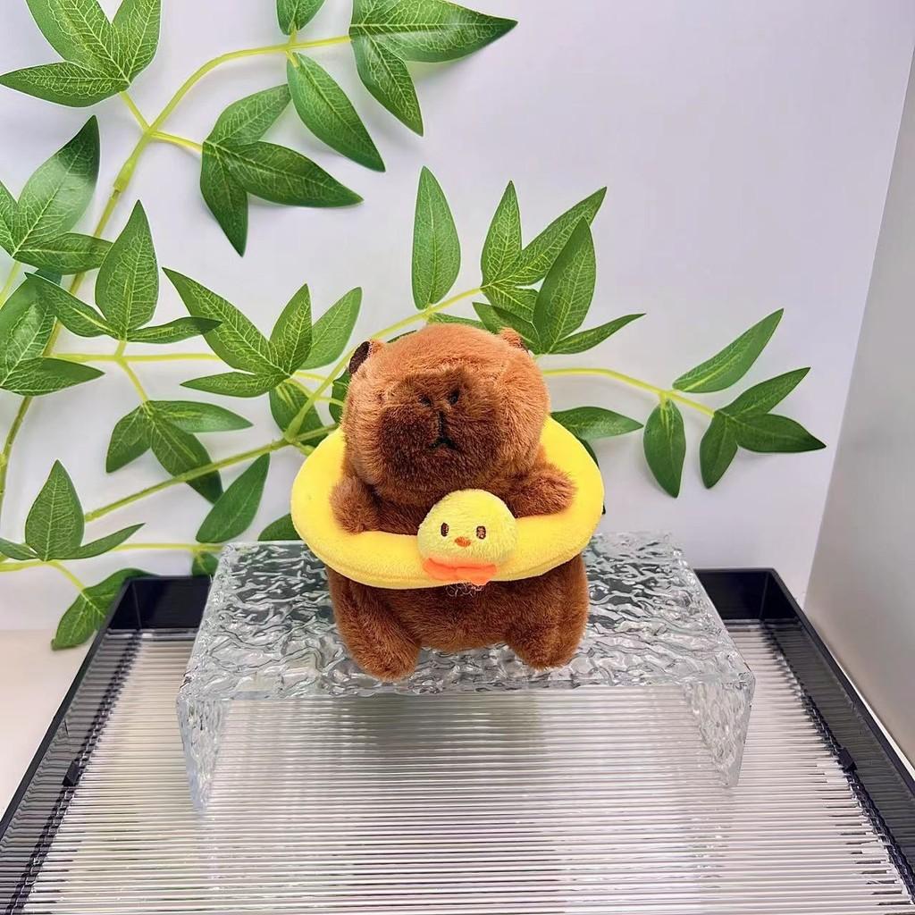 Plush Capybara Stylish Pendant Keychain Adorable Stuffed Animal For Bag Decoration