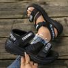 Large Size Sponge Cake Thick-soled Velcro Sandals Summer New Velcro Sports Sandals Women