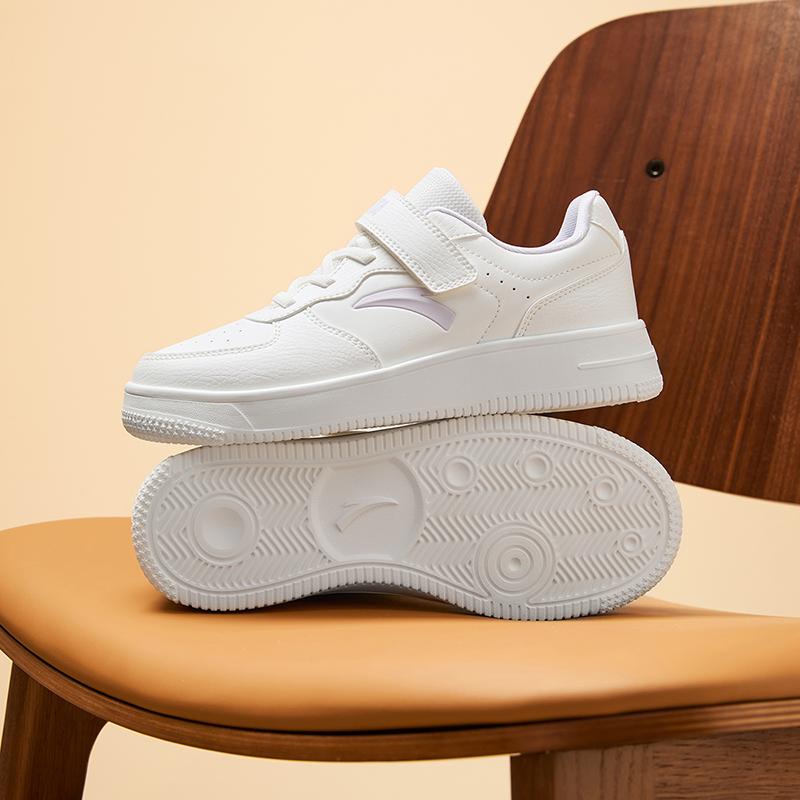 Anta Fashionable Comfortable White Sneakers Non-Slip Wear-Resistant Lightweight Shock Absorption Low-Top Kids Skate Shoes Kids sneaker A22448088-2