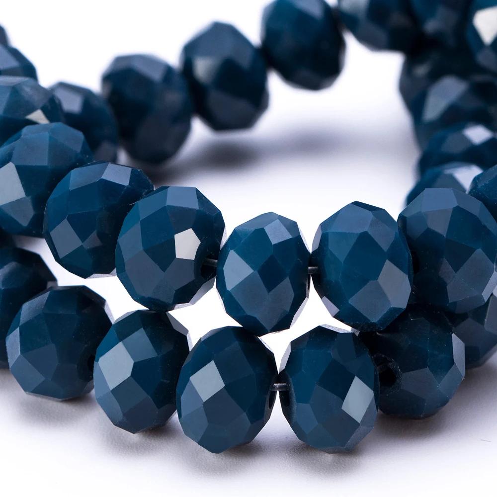 4 6 8 mm Rondell Kristallpärlor Fasetterade Porslinsglas Pärlor Lösa Avståndspärlor för Smyckestillverkning Handarbete Armband Halsband