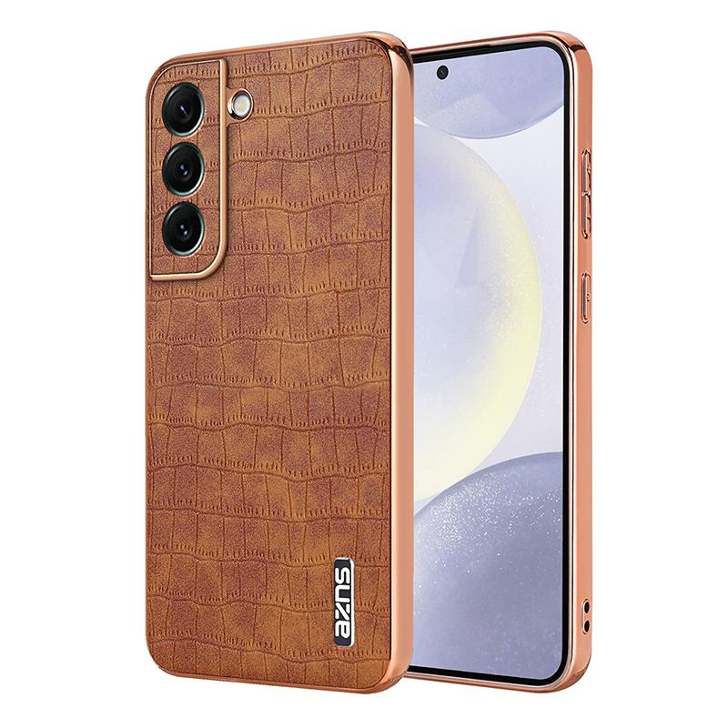 Luksusowa skóra krokodyla do Samsung Galaxy S24 S22 S23 Ultra S24 Plus obiektyw ochronny odporny na wstrząsy miękka tylna obudowa