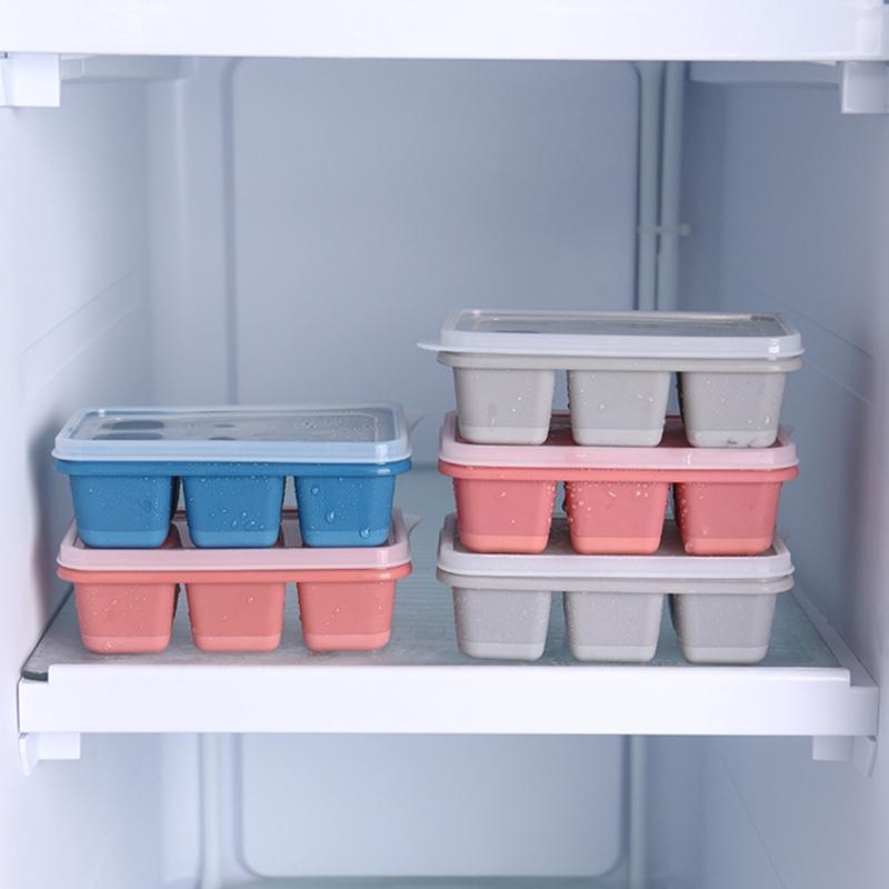 Mini Ice Cube Trays with Lid DIY Summer Drink Baking Mould Square Cake Chocolate 6 Cavity Easy Release Flexible Home