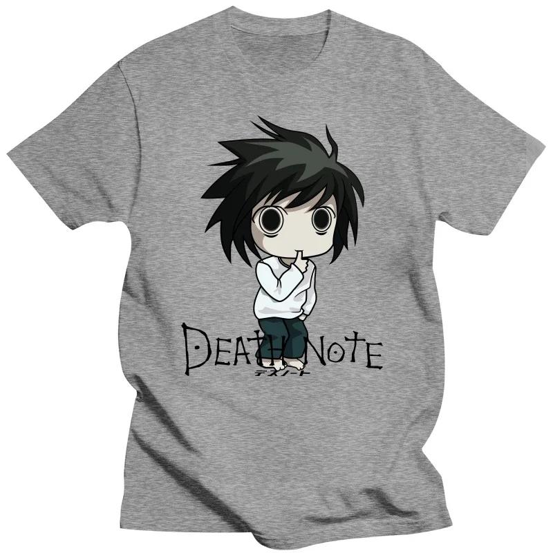 L Yagami Ryuk Tee Shirt 100% Cotton Print Mens Summer Funny Anime T-shirt Death Note Cosplay Men Hip Hop Fashion T Shirt