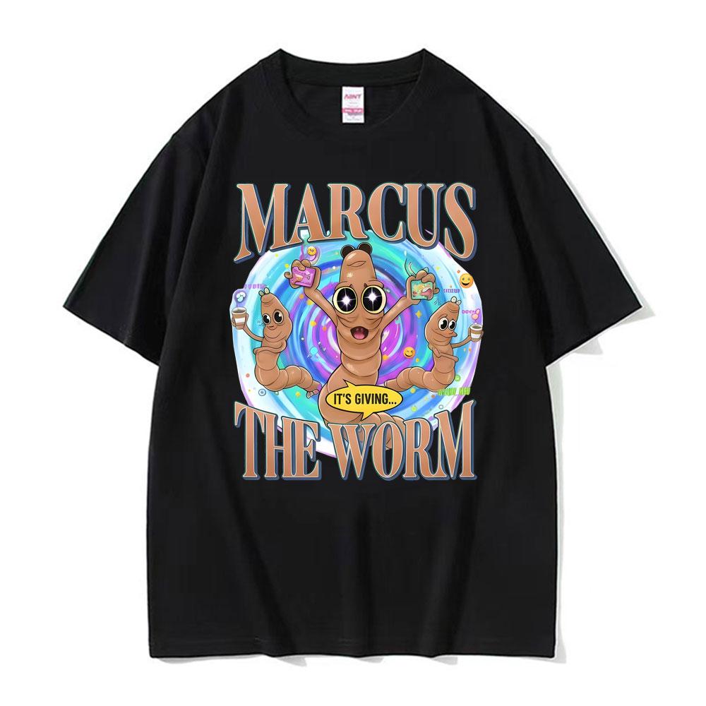 

Funny Marcus The Worm Meme Print Graphic T Shirts Men s Clothing Harajuku Oversized Classic T-shirts Casual Tee Shirt Streetwear 5XL різнокольоровий