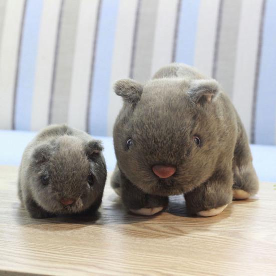 Simulation Wombat Toy Lovely Vivid Expression Birthday Gift Stuffed Guinea Pig Animal Toy for Girl
