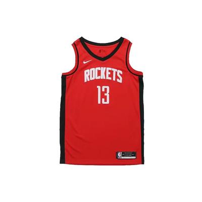 Nike X NBA Kolaborácia Potlačený Rýchloschnúci Športový Dres Tímová Limitovaná Edícia Mládežnícky Sezóna 19-20 Rockets Harden 13 Detský dres Červený 3Z2B7BZ2P-RCKJH