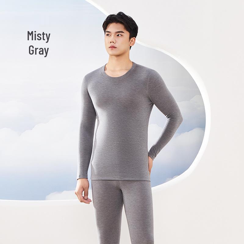 Men’s Silk-Like Cashmere Thermal Underwear Set - Thick, Warm, and Edged for Autumn/Winter