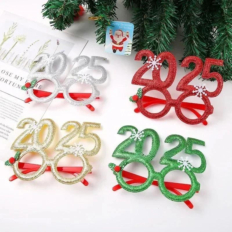 New Year Glasses Happy New Year Party Photo Booth Prop Christmas Ornaments Kids Gifts New Year Eve Party Decoration