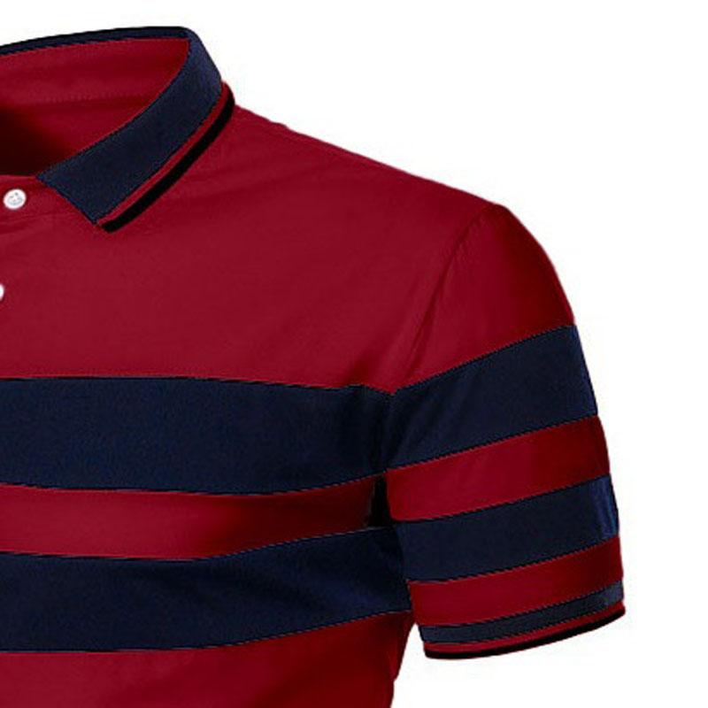 Fashionable Summer Casual Polyester Fiber Slim Fit Short Sleeved Shirt Suitable for Outdoor Quick Drying Men's Polo Shirt