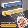 Two-Way Sliding Blade Cling Film & Foil Cutter with Magnetic Wall-Mounted Storage Box
