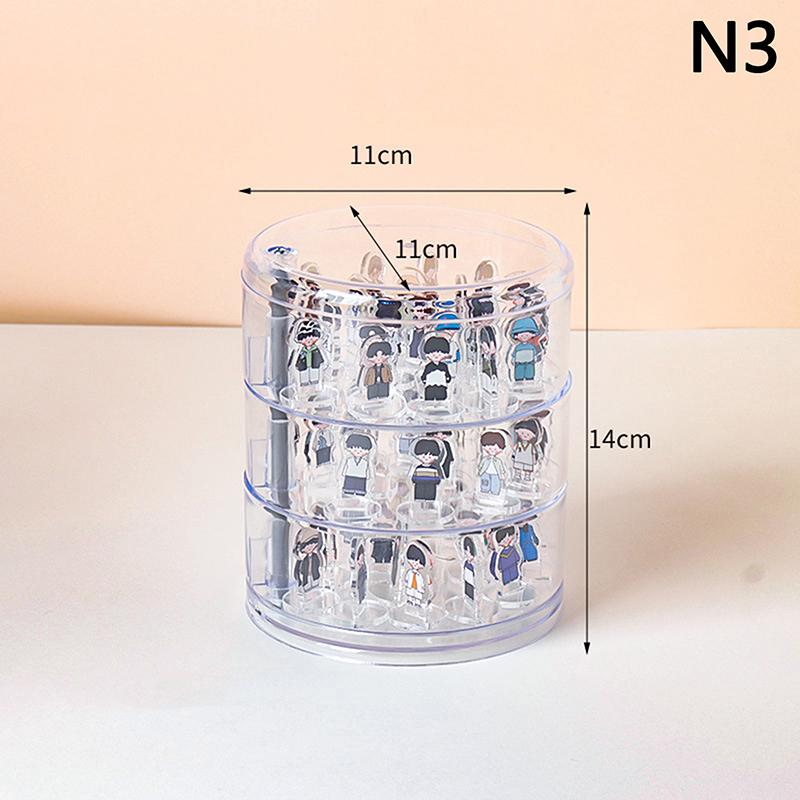 Acrylic Multi-Layer Rotating Display Shelf Character Stand Doll Model Display Box Blind Box Stage Cabinet Dust-Proof Display Box
