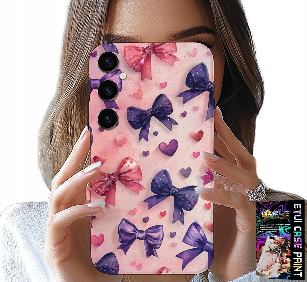 Etui Do Samsung Galaxy A15 4G - Kolorowe Wstążki Wstążka Wzory + Szkło